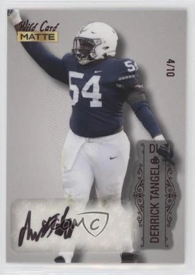 2022 Wild Card MATTE Auto Silver - Red Foil /10 Derrick Tangelo Auto - Image 1 of 2