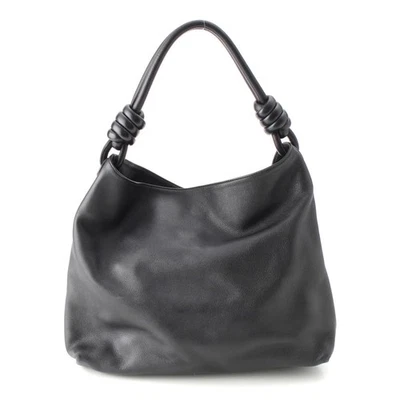 Bolso de Hombro Hobo LOEWE Nudo Flamenco Cuero Negro Usado Foto 1 de 4
