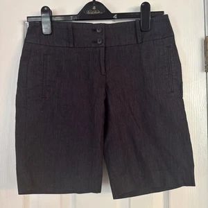 Ann Taylor LOFT Women's Blue Chambray Bermuda Flat Front Shorts - Size 0 - Picture 1 of 2