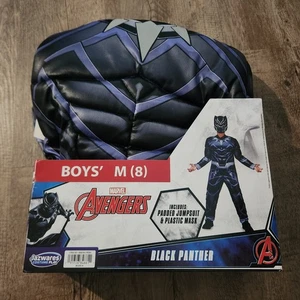 Halloween Costume Boys Marvel Black Panther  Medium 8 New - Picture 1 of 3