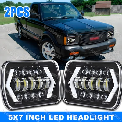2pcs Newest 7x6" Rectangle LED Headlight Hi/Lo Sealed Beam  for GMC Syclone 1991 - Image 1 of 4