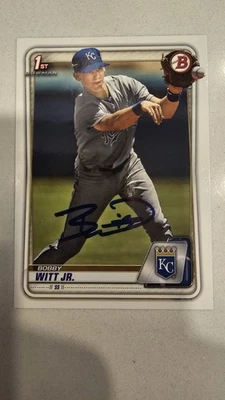 Bobby Witt Jr. 2020 1st Bowman RC BP-25 Auto Royals JSA - Image 1 of 2
