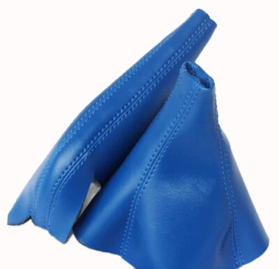Fits 91-99 Mitsubishi 3000GT Real Leather Manual Shift & Ebrake Boot SET Blue Foto 1 de 4