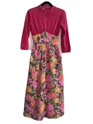 Bata De Colección Años 70 Quinta Avenida por M.W Multicolor Maxi 3/4 Cremallera Acolchada Talla S/M Foto 1 de 4