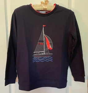 Boy’s JACARDI Cotton Sail Boat Sweatshirt SIZE 12 - Picture 1 of 5