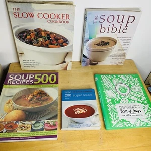 Soup & Slow Cooker Cook Book Recipe Bundle Cosy Autumn/Winter Food Mixed Lot - Foto 1 di 6