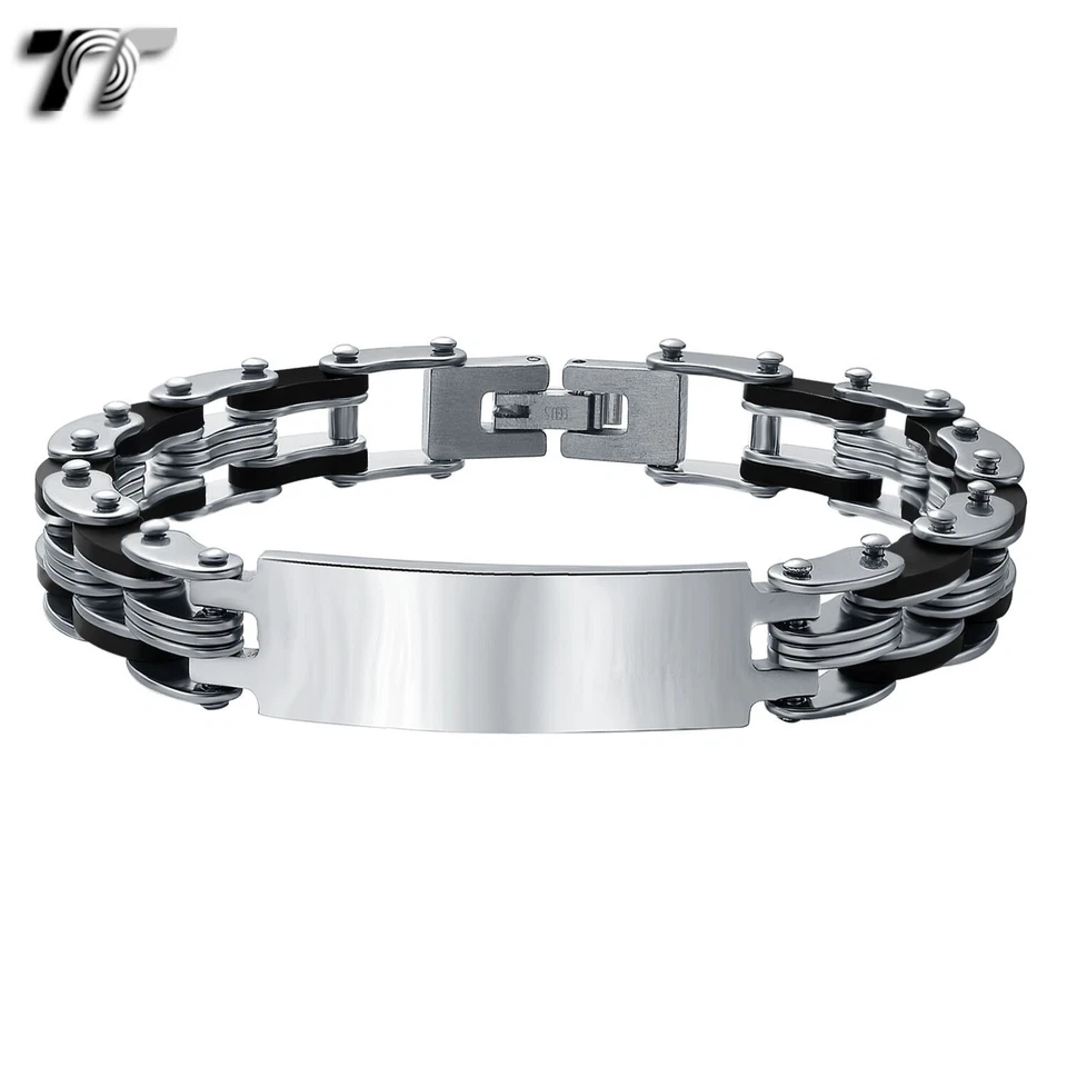 T&T Stainless Steel ID Link Bracelet (BBR169) — 第 1/1 张图片