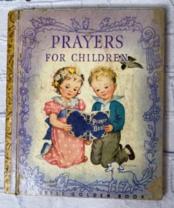 Kleines goldenes Buch Gebete für Kinder Vintage 1942 Hardcover - Bild 1 von 24