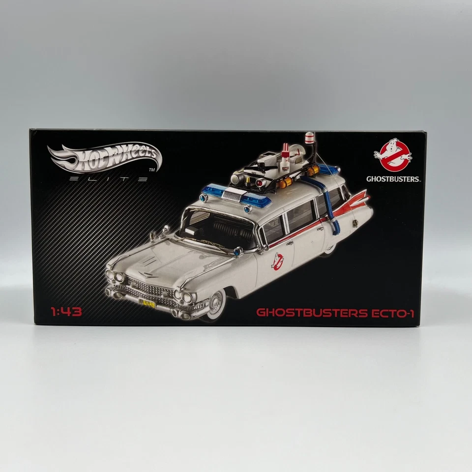 Ghostbusters Ecto-1 escala 1/43 Hot Wheels Elite Foto 1 de 4