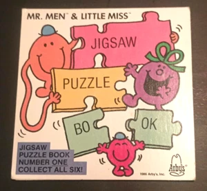 Vintage Mr Men Little Miss Giggles Puzzle Buch Arby's 80er Kinder Mahlzeit Spielzeug #1 - Bild 1 von 8