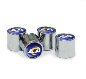 New NFL Los Angeles LA Rams Car Truck Chrome Finish Tire Valve Stem Caps Covers - Picture 1 of 2
