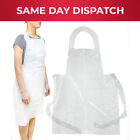 Disposable Polythene Plastic White Aprons Waterproof Gowns for Kitchen Chef