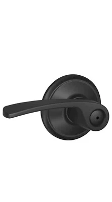 Schlage F40 MER 622 Matte Black Merano Privacy Door Lever Best Price - Image 1 of 3