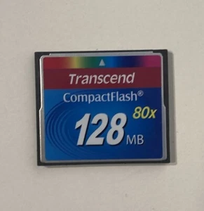 Transcend 128MB CF Card 80X CompactFlash Card 128MB 80X - Picture 1 of 2