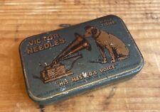 Antique Victor Talking Machine Co Camden NJ Victor Needles Case Tin W/ Content