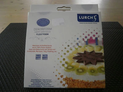 Lurch Dekorform " Happy Birthday " Flexiform blau Tortendekoration Art. 70069 - Bild 1 von 4