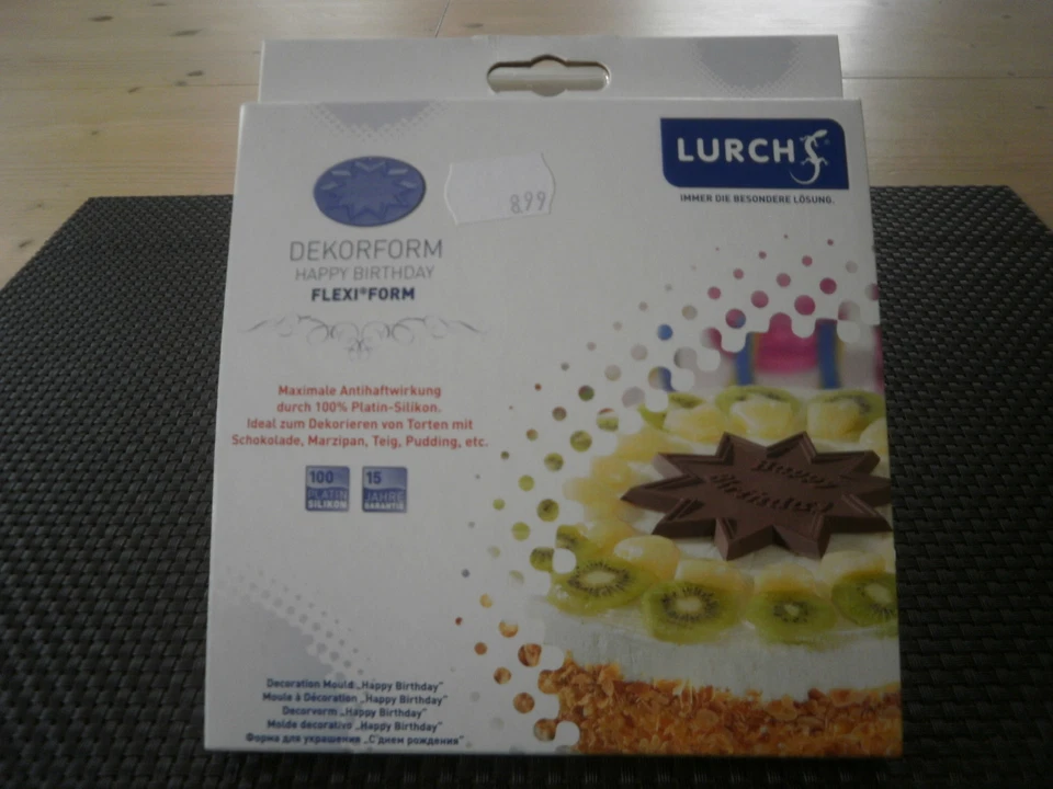 Lurch Dekorform " Happy Birthday " Flexiform blau Tortendekoration Art. 70069 - Bild 1 von 4