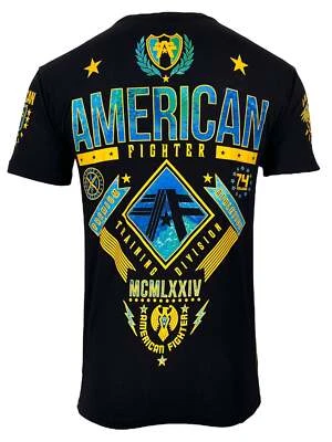 Camiseta para hombre American Fighter LANDER atlética motociclista gimnasio negra MMA Foto 1 de 4