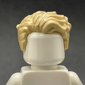 Lego Neu blond/hellbraun Minifigur Haare männlich Junge gefegt links zerzaust gekräuselt unordentlich - Bild 1 von 5