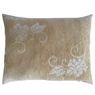 Upholstery/Chenille Begonia Beige 22"x30" Patio-Camping Pillowcase/Cushion Cover - Image 1 of 4
