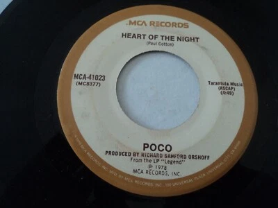 Poco  - Heart Of The Night / The Last Goodbye,  - US pressing - Image 1 of 2