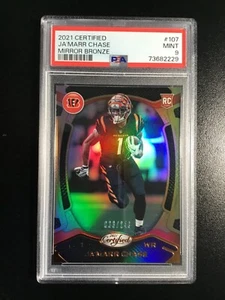2021 CERTIFIED MIRROR BRONZE #107 33/249 - JA'MARR CHASE (RC) - PSA 9 MINT - Picture 1 of 2