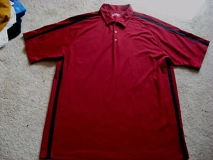Mens Cranberry wBlack NIKE GOLF FitDry Polo Shirt 2XL - Picture 1 of 1