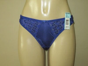 Vintage Partners Mervyns Satin w/lace Shiny Panties size S 30 royal NWT 90s - Picture 1 of 5