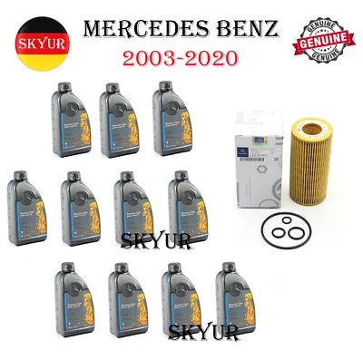 Filtro de aceite de motor con kit de aceite de motor de 11 litros 5W-40 para Mercedes Benz GENUINO Foto 1 de 4