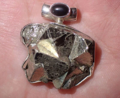 Pingente de prata esterlina pirita dourada peruana - Imagem 1 de 4