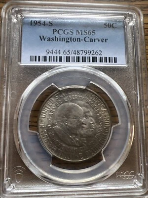 1954 S Washington-carver PCGS Ms65 Nicely Toned, Gorgeous Coin!!! - Image 1 of 4
