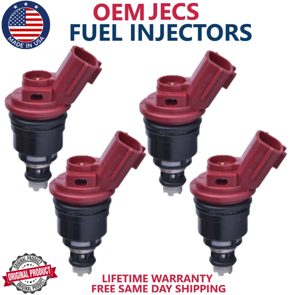 NUEVOS 4 piezas OEM JECS inyectores de combustible para Nissan e Infiniti 1991-1999 2,0 L, 2,4 L I4 Foto 1 de 2