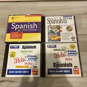 Learn To Speak Spanish PC CD ROM LOT 5 Dis CD lot Spanish III Learning Company - Picture 1 of 7