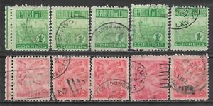 1950 1CUBA SET OF 10 USED STAMPS (Scott # 445,446) nice cancellations