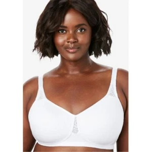 New! Comfort Choice White Stay-Cool Wireless t-shirt Bra White 52B NWOT - Picture 1 of 3