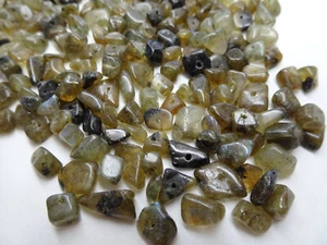 223 Beads Natural Labradorite Stone Beads Smooth Chips CD 5-12mm Wide A814 DNG - Picture 1 of 4