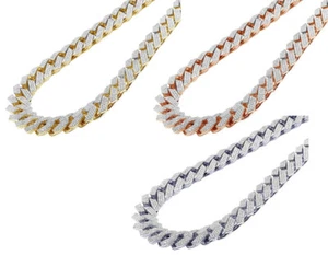 Triple Row 39 1/4 CT Real Diamond Miami Cuban Chain Necklace Gold   19MM    1... - Picture 1 of 9