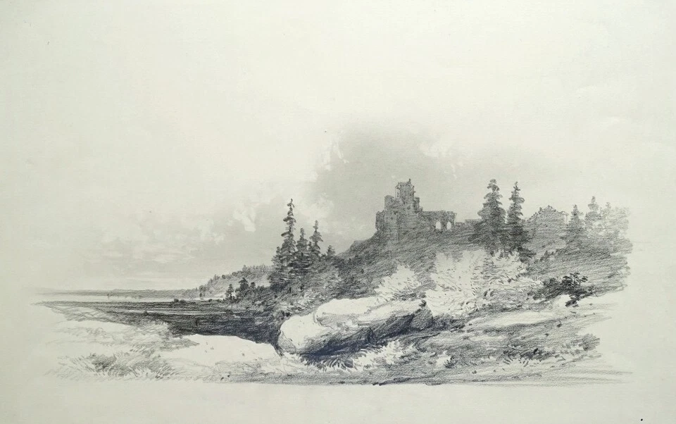 Jules Achille NOËL (1810 -1881) Paysage -   Dessin original ancien - Photo 1/1