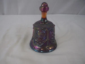 Fenton Vintage Sable Arch Ruby Iridescent Carnival Glass Bell 6" - Picture 1 of 6