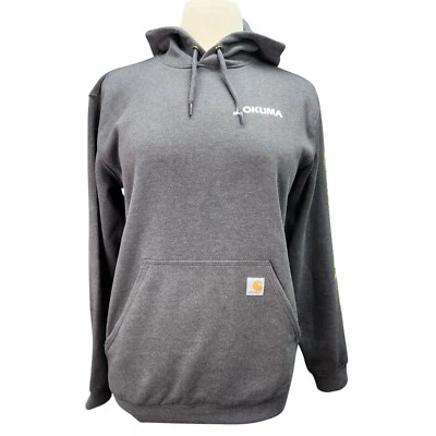 Moletom Carhartt com capuz masculino MÉDIO ajuste solto manga logotipo gráfico trabalho novo com etiquetas - Imagem 1 de 4