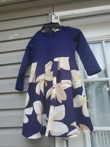 GORLYA Girl's Long Sleeve Patchwork Floral Print Puffy Swing Party Dress Size 7y - Picture 1 of 9
