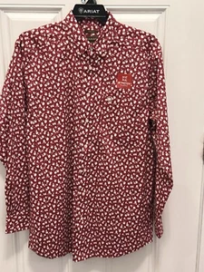 Ariat Pro Series Stretch Shirt Mens 3XLTWork Western Cowboy Spandex Red - Picture 1 of 5