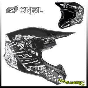 CASCO CROSS ENDURO O’NEAL SERIE 5 POLYACRYLITE RIDER BLACK WHITE TAGLIA M - Imagen 1 de 1