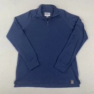 Mountain Warehouse Extreme Shirt Mens XL Merino Wool Lightweight Blue 1/4 Zip - Picture 1 of 8