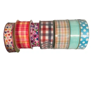 7 Rolls Members Mark Ribbon (5 New/2 Partial) 1.5” & 2.5” Widths - Picture 1 of 17
