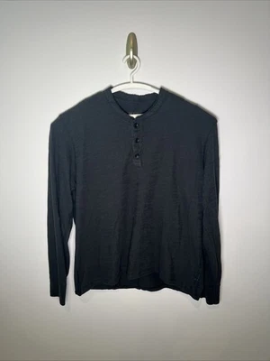 Camisa Henley Rag & Bone New York Negra Manga Larga XL *Leer* Foto 1 de 4