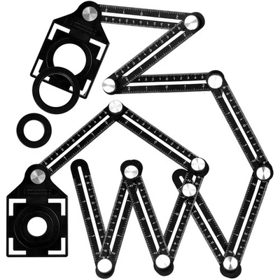 Winkelschablone Fliesen Werkzeug Multi Winkelmesser 12 Sides Aluminium - Bild 1 von 2