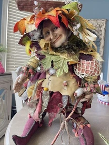 RARE Katherine's Collection Wayne Kleski Doll Woodland Fishing Bird Retired 🌲🎣 - Bild 1 von 14
