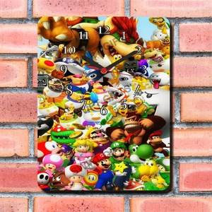 Super Mario Design Wall Clock New boxed Gift Gaming Nintendo Luigi  Toad - Picture 1 of 2