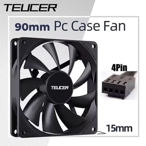 Teucer UT-9015 90mm Case Fan 4Pin PWM Ultra-thin 15mm Silent Hydraulic Bearing - Picture 1 of 5